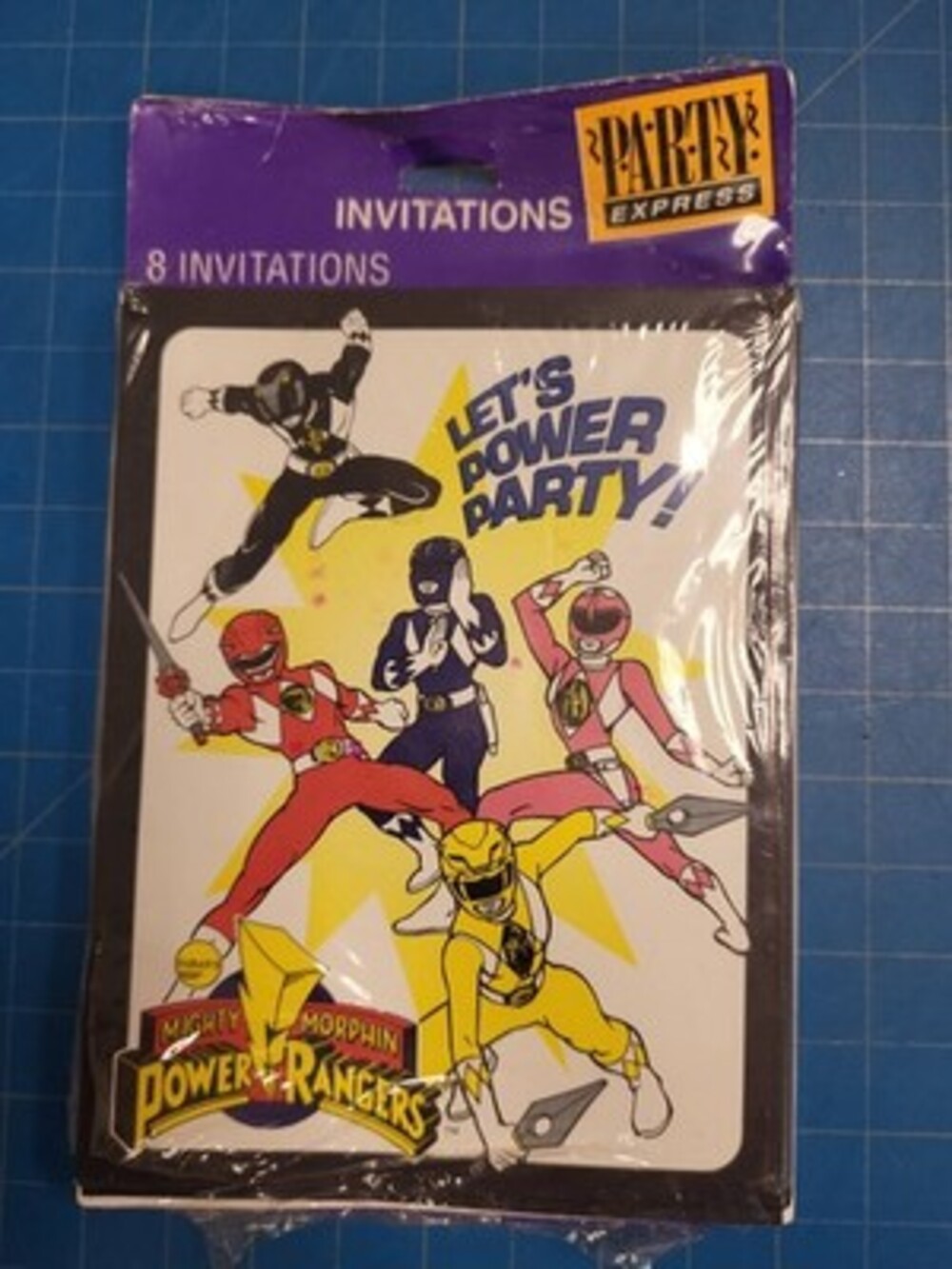 Mighty Morphin Power Rangers Party Express Invitations Vintage 2003 - 8 Count
